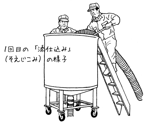1回目の「添込み」(そえじこみ)の様子