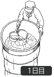 酒母一日目/汲みかけ