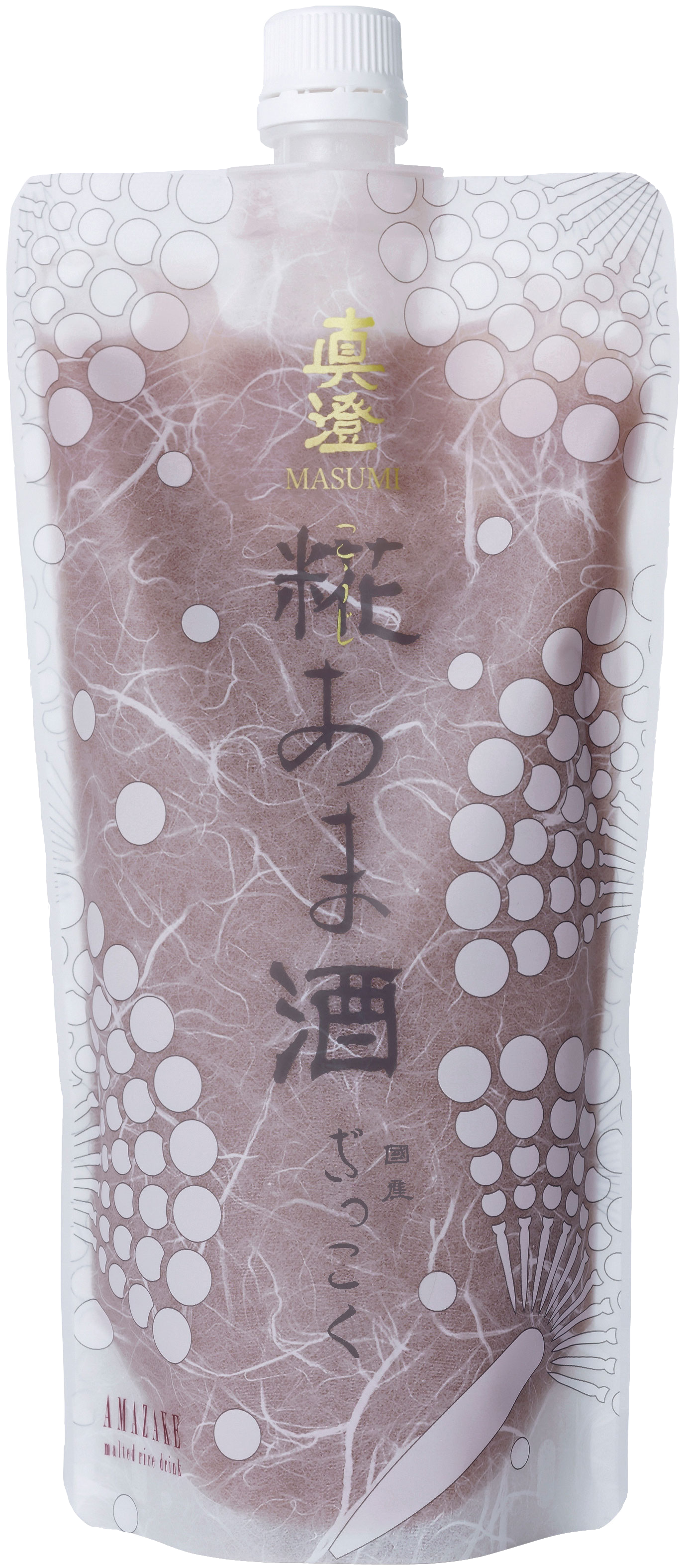 真澄の甘酒「ざっこく」5つの雑穀を厳選しブレンドしました。